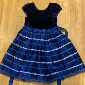 Jona Michelle blue velvet dress